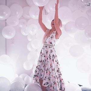 Sexy and cute floral long dress